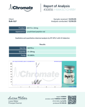 MOTS-c Peptide – Research Vial 10 mg, 20 mg, 50 mg - Image 2