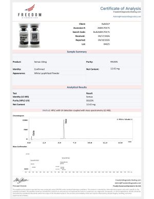 Semax Peptide – Lyophilized Research Vial 10 mg - Image 2